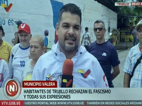 Trujillanos realizan murales en rechazo al fascismo y sus expresiones contra Venezuela