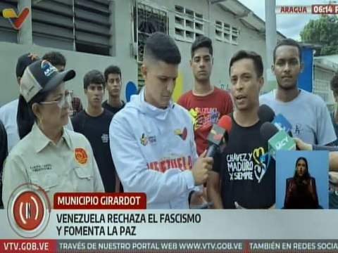 Aragua | Habitantes del municipio Girardot hacen pintas de murales en rechazo al fascismo