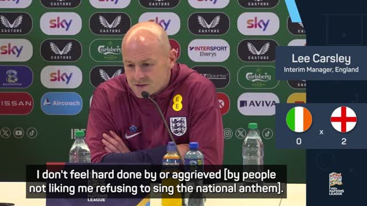 'Proudest day of my career' - Carsley not letting anthem controversy overshadow England debut