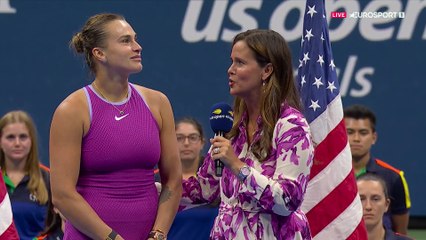 Sabalenka : "Je suis sans voix de me voir vainqueur ici"