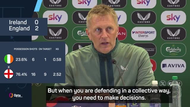 'We were second best by far' - Hallgrimsson laments Ireland's lack of confidence in England defeat