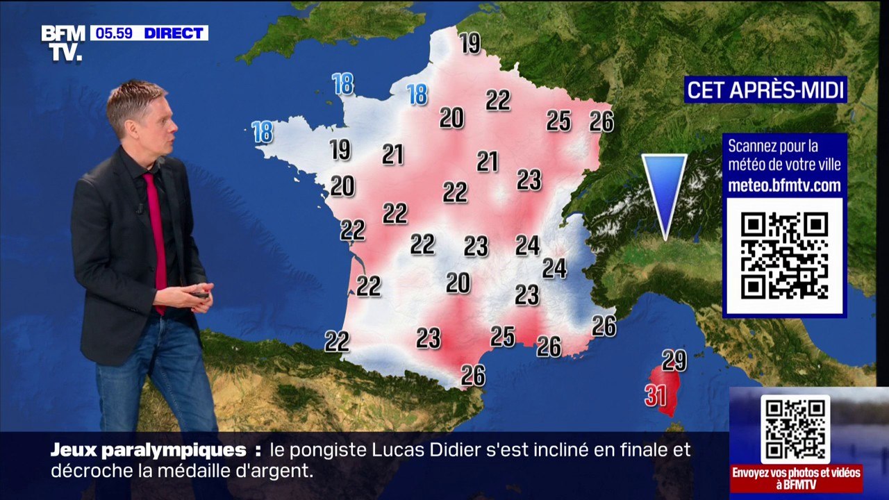 De la pluie et de la grisaille sur la majorité de la France, avec des températures comprises entre 18°C et 31°C... La météo de ce dimanche 8 septembre