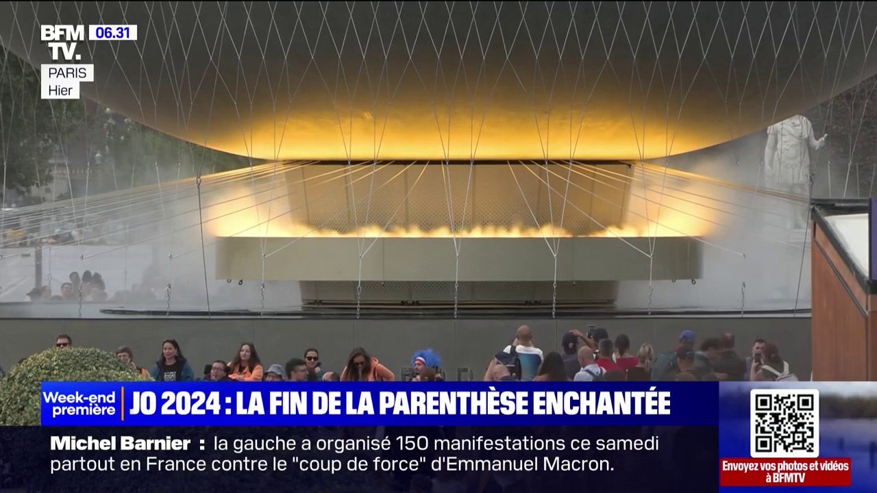 "Tout a une fin": derniers instants pour profiter de la flamme des Jeux olympiques et paralympiques qui s'éteindra ce dimanche 8 août