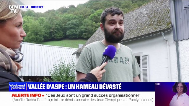 On s'est retrouvés piégés à l'intérieur de la maison par l'eau et les roches : le désarroi de cet habitant de la vallée d'Aspe après les fortes inondations