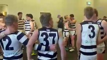 The Storm celebrate a stirring 2024 BFNL first semi-final win over Golden Square