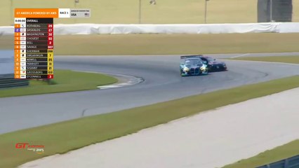 GT World Challenge America 2024 Bamber Race 1 Rothberg Daskalos Drama Contact Final Lap
