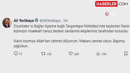 19 gündür aranan Narin'in cansız bedeni bulundu