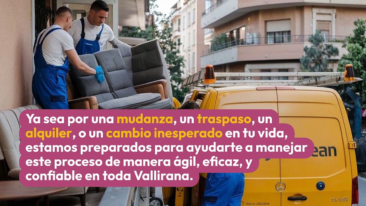 Vaciado de pisos en Vallirana en sólo 24 horas de muebles viejos con JustClean