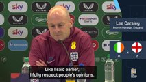 Carsley respects criticism over refusal to sing England's national anthem