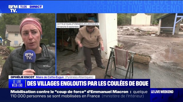 Intempéries dans les Pyrénées-Atlantiques: Une quinzaine de maisons ont été ravagées par la boue , affirme la maire de Cette-Eygun