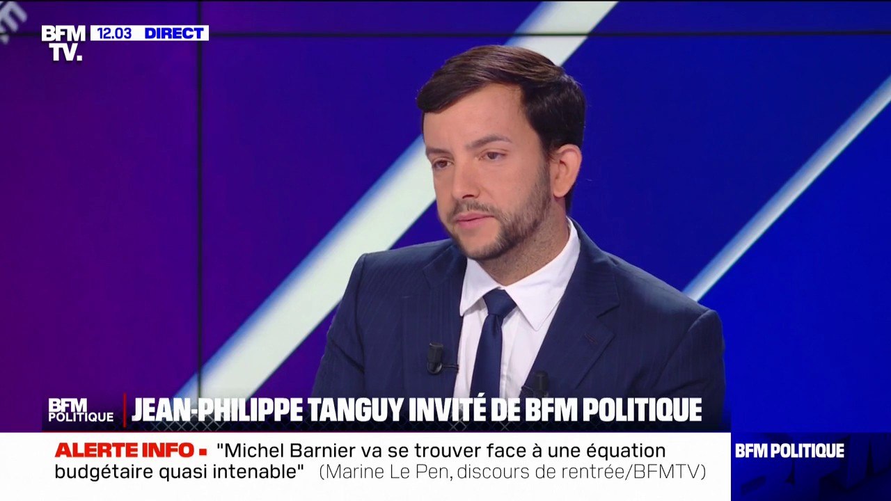 "Je n'aurai pas dû m'exprimer ainsi envers un autre homme politique": Jean-Philippe Tanguy s'excuse après les propos qu'il a tenus à l'encontre de Michel Barnier