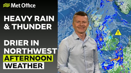 Met Office Afternoon Forecast 08/09/24 - Gloomy day with rain