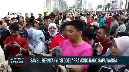 Pramono Rano Nyanyi 'Si Doel' di CFD,  Janji Benahi KJP dan KJS Jika Terpilih di Pilkada Jakarta