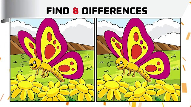Spot the difference _ only few genius can find 8 differences _ find differences _ puzzle game