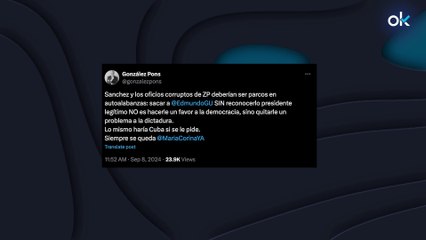 El PP acusa a Sánchez de «quitarle un problema a Maduro» dando asilo a González en España