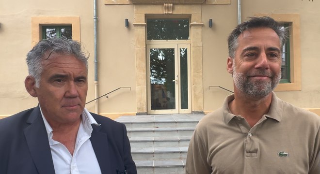 Interview de Sébastien Frey, président de l'Agglomération Hérault Méditerranée et Lionel Puche, maire de Tourbes.