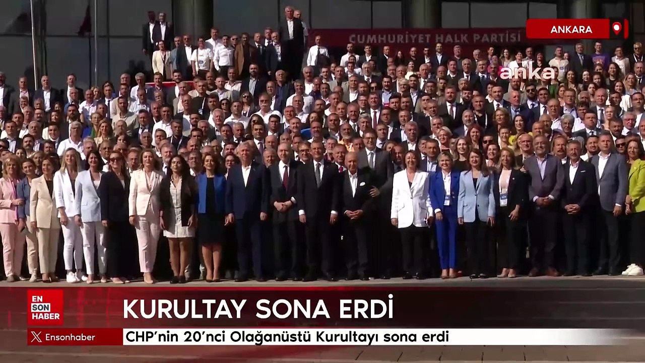 CHP'nin 20'nci Olağanüstü Kurultayı sona erdi