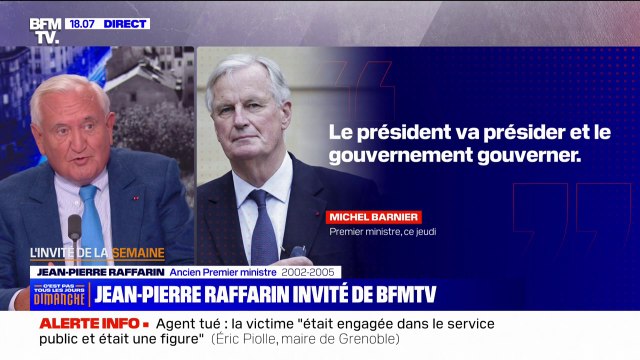 Jean-Pierre Raffarin: Michel Barnier représente un retour à la politique sérieuse, sobre et solide
