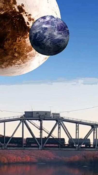 Planets dropping / solar system planets size comparison / planets falling earth animation