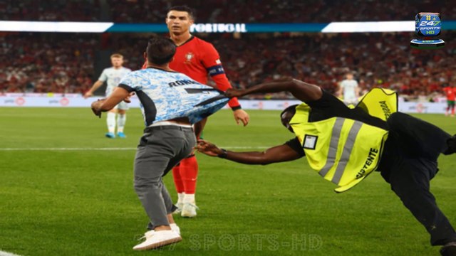 Watch the Crazy Moment Pitch Invader joins Portugal Attack before ‘Trying to Hug Cristiano Ronaldo’