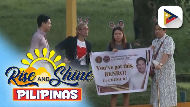 Supporters ng Bar examinees, dagsa sa testing centers; seguridad sa Bar exam testing centers, hinigpitan