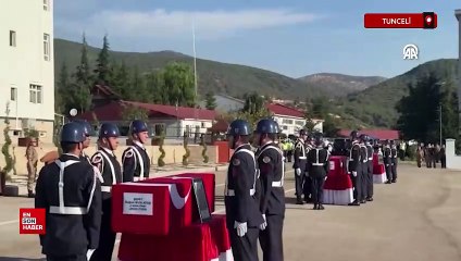 Tunceli'de trafik kazasında şehit olan askerler için tören düzenlendi
