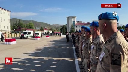 Trafik kazasında şehit olan askerler için tören düzenlendi