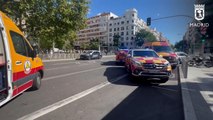 Un coche de la Policía Nacional invade una acera de Madrid y atropella a 7 personas