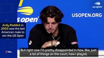 Fritz feels like he let Americans down after US Open final loss