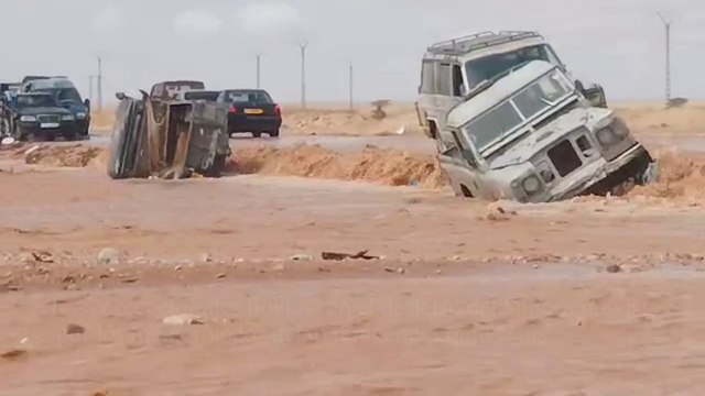 Así han sido las excepcionales lluvias torrenciales sobre el Sáhara