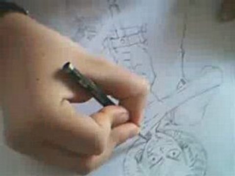 Dessin manga Luffy de One Piece