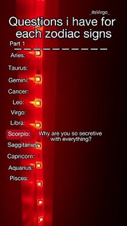  Questions I Have for Each Zodiac Sign! ♈♌♎ You Relate?