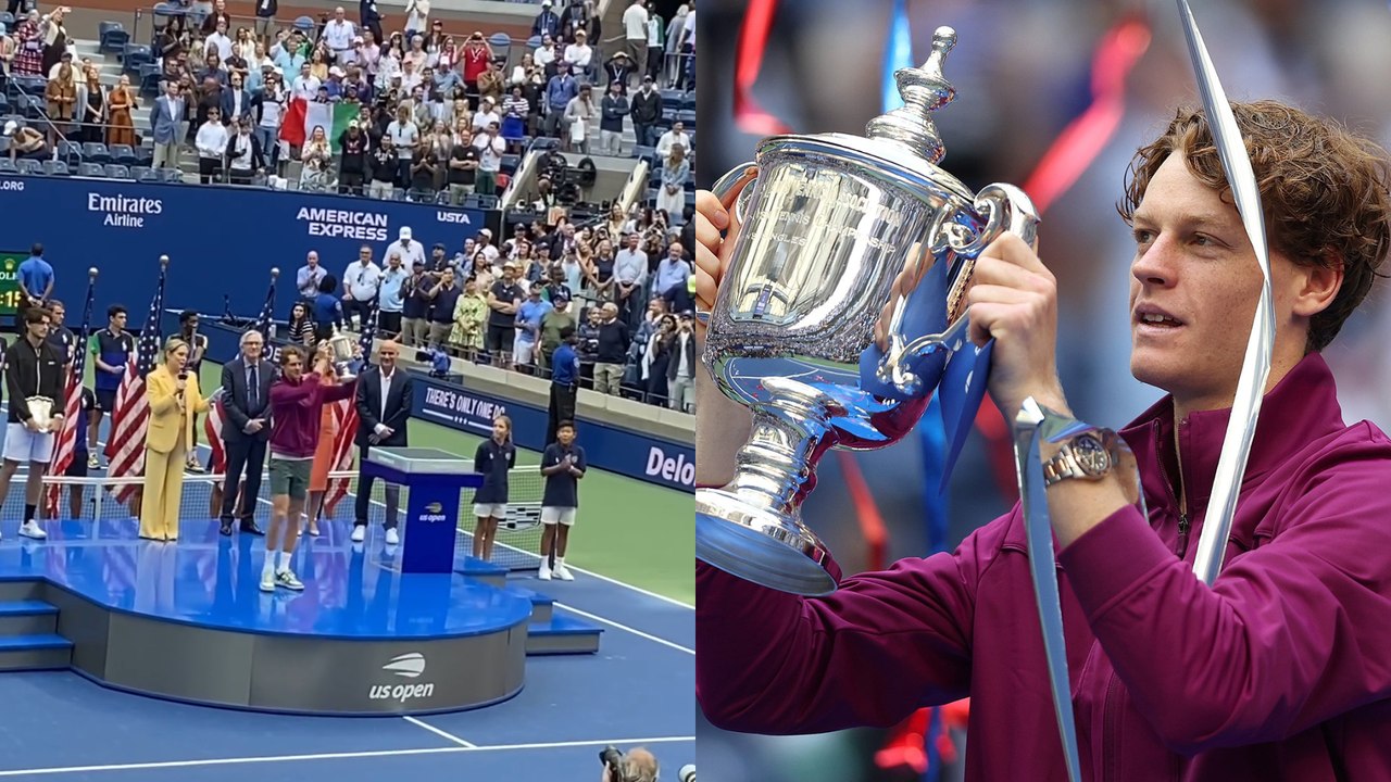 Tennis - US Open 2024 - Jannik Sinner celebrates his US Open title !