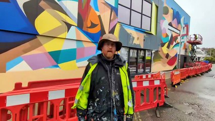 New street art in Newquay town centre