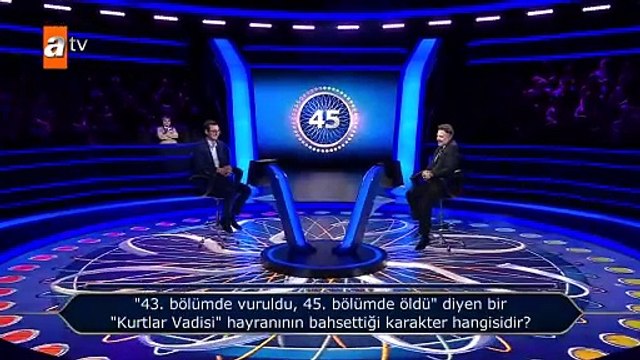 Stüdyoda nostaljik dakikalar! Milyoner'de 'Kurtlar Vadisi' sorusu gündem oldu