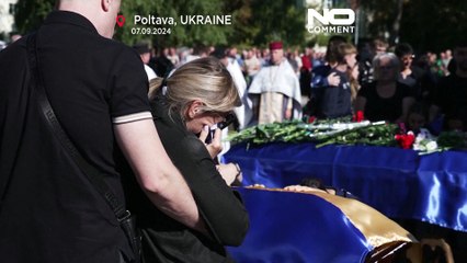 Полтава отдает дань памяти погибшим в результате ракетной атаки