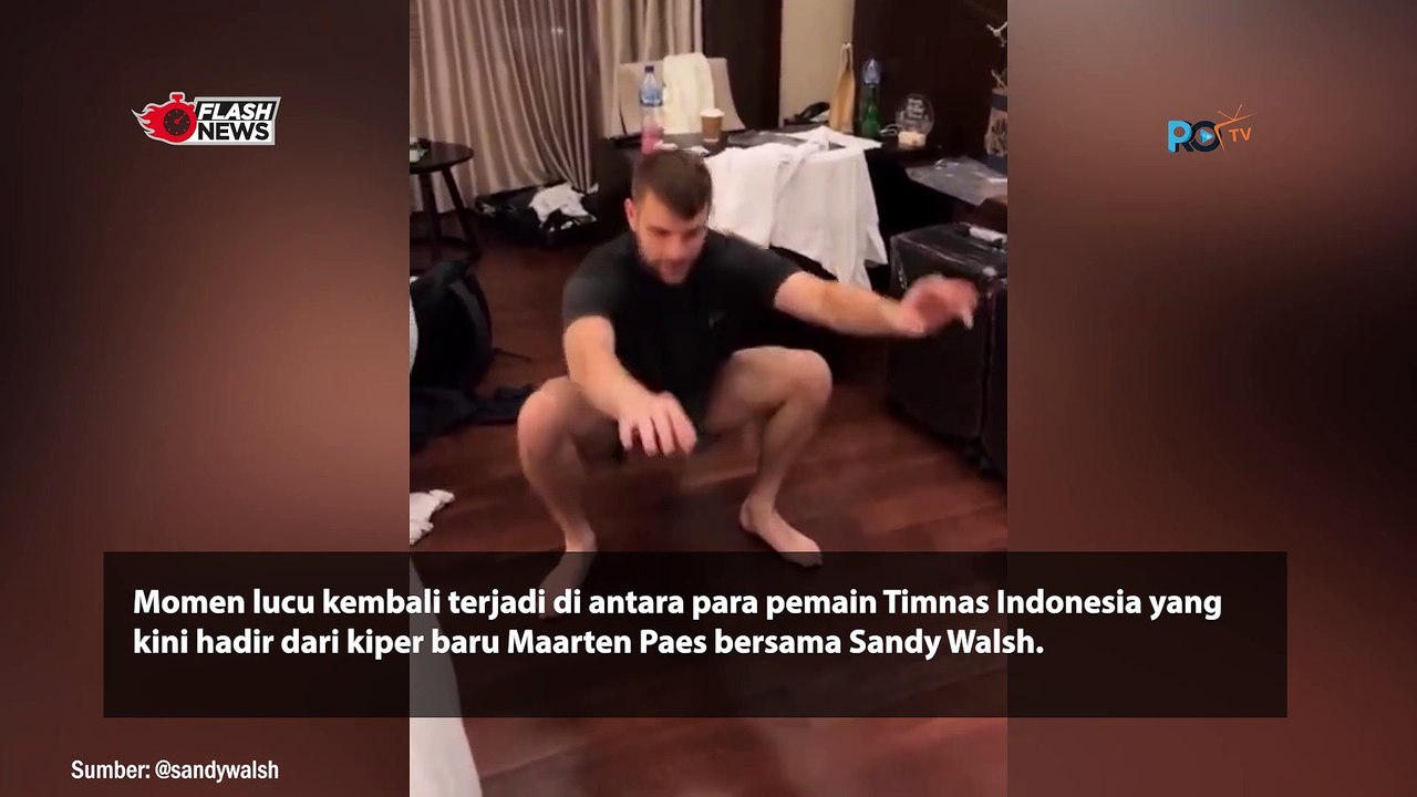 Maarten Paes Kena 'OSPEK' Sandy Walsh Lakukan Jongkok Challenge