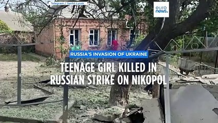Russian attack on Ukrainian town of Nikopol kills 16-year-old