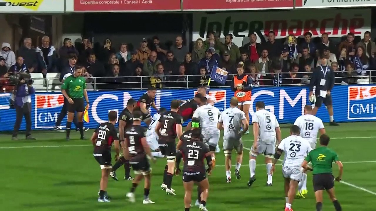 TOP 14 - Essai de Théo NTAMACK(ST) - RC Vannes - Stade Toulousain