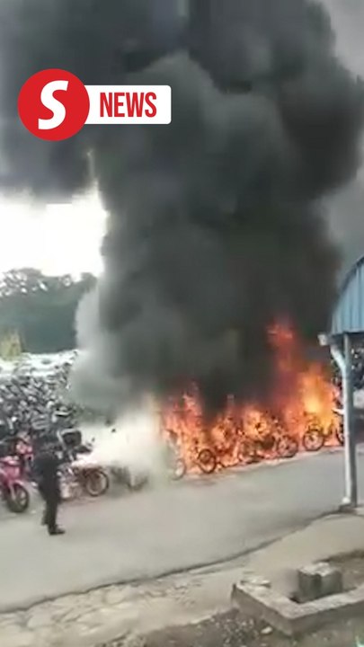Fire engulfs 26 motorcycles in Pasir Gudang