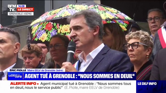 Hommage à l'agent municipal tué à Grenoble: Nous n'en pouvons plus de ces armes à feu , déclare Éric Piolle