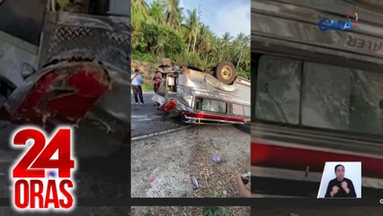 Pahinante, patay nang mahulog at madaganan ng bumaligtad na jeepney | 24 Oras