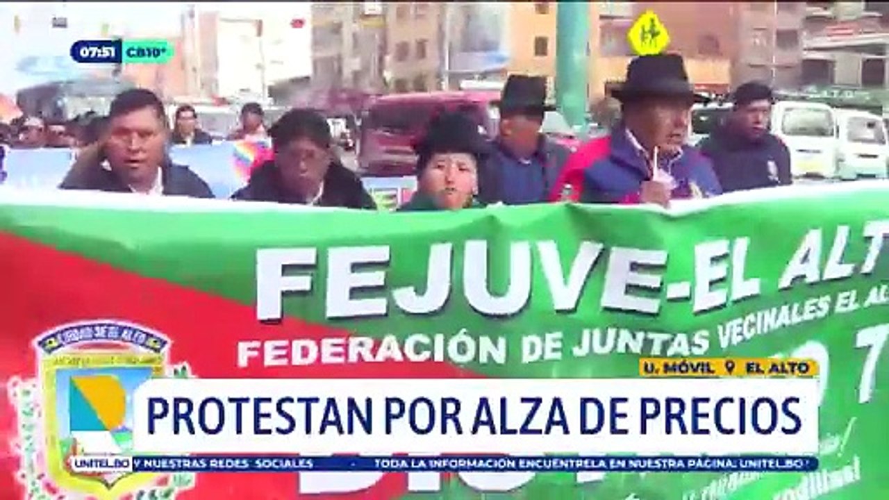 Una de las Fejuve de El Alto bloquea el ingreso a la autopista por los datos del Censo y la subida de precios de productos