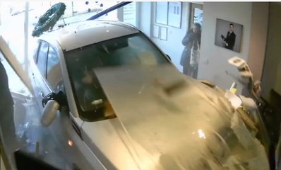 Man admits guilt in attempted murder of his partner by ram raiding her office with his car
