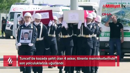 Zırhlı araç kazası şehitlerine veda