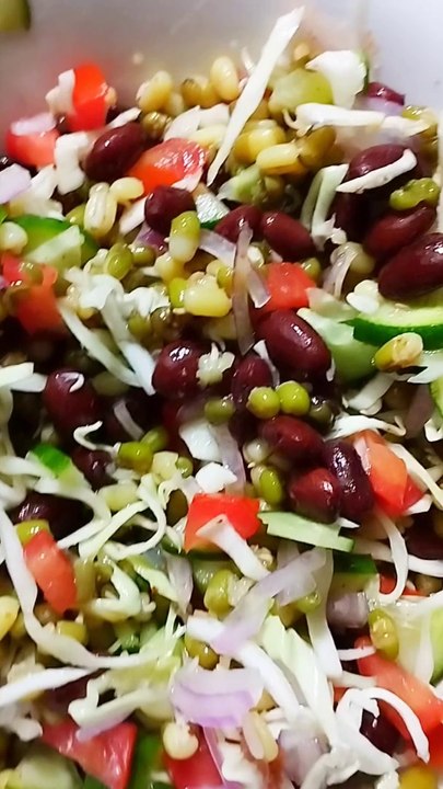 Red Bean & Gram Salad | 2 Min Red Bean & Gram Tasty Recipe | 2 Min Healthy Snacks | Salad Recipes