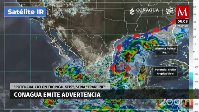 Conagua advierte que ciclón tropical 6 podría convertirse en tormenta 'Francine'