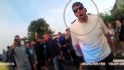 Wigan rioter caught on camera