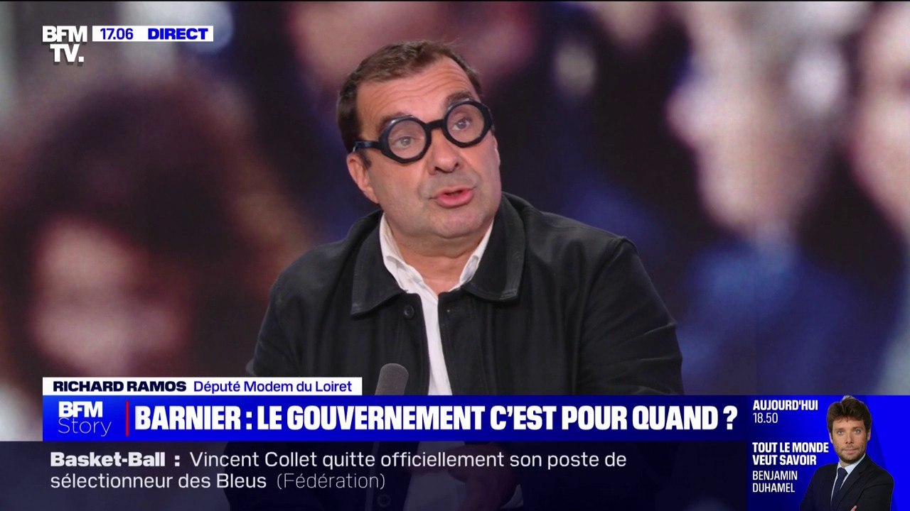 Gouvernement Barnier: "Le Modem y rentrera. François Bayrou ne voudra pas qu'on se défile", assure Richard Ramos (député du Loiret)