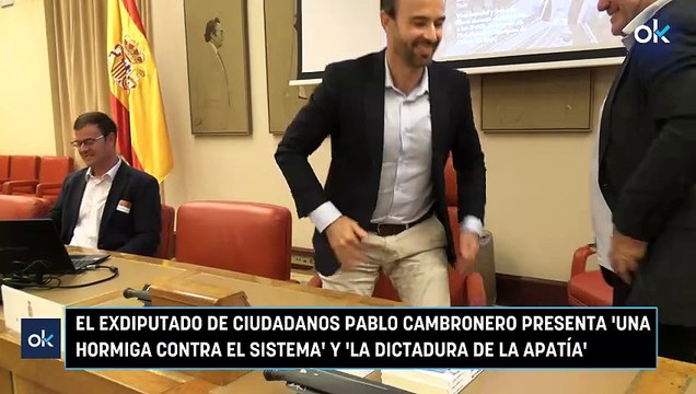 El exdiputado Pablo Cambronero presenta dos libros sobre su experiencia en el Congreso: «Vivimos en una dictadura»